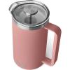 YETI Rambler 64 oz. French Press Coffee Maker, White(Sandstone Pink)