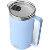 YETI Rambler 64 oz Pitcher, Vacuum Insulated, Stainless Steel with MagSlider Lid, Tropical Pink(Big Sky Blue)