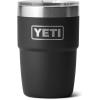 YETI Rambler 8 oz Insulated Coffee Mug with Lid – Stackable Double-Wall Vacuum Insulated Coffee Cup – DuraSip Ceramic Lining – Barista-Friendly Design – Stainless Steel – Dishwasher Safe(Black)