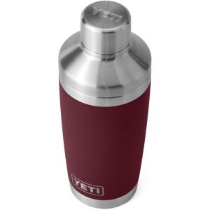 YETI Cocktail Shaker Lid Compatible With Rambler 20oz Tumbler/ 20 oz Stackable Cup/24 oz Mug/10oz Mug/10 oz Lowball/25 oz Straw Mug, Stainless Steel Cocktail Shaker Lid Only(Wild Vine Red)