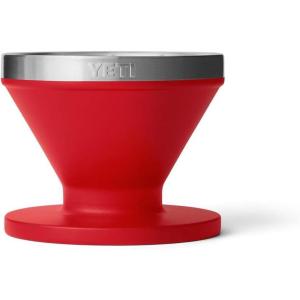 YETI Pour Over Coffee Maker Accessory Ramblers, Designed for Perfect Coffee Extraction Anywhere, Stainless Steel, fits any V60 Filter, Navy(Rescue Red)