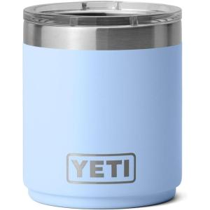 YETI Rambler 10 oz Stackable Lowball 2.0, Vacuum Insulated, Stainless Steel with MagSlider Lid, Seafoam(Big Sky Blue)