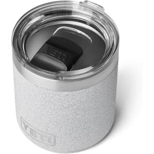 YETI Rambler 10 oz Stackable Lowball 2.0, Vacuum Insulated, Stainless Steel with MagSlider Lid, Seafoam(Grey Stone-Textured)