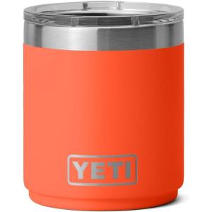 YETI Rambler 10 oz Stackable Lowball 2.0, Vacuum Insulated, Stainless Steel with MagSlider Lid, Seafoam(Papaya)