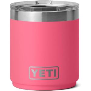 YETI Rambler 10 oz Stackable Lowball 2.0, Vacuum Insulated, Stainless Steel with MagSlider Lid, Seafoam(Tropical Pink)