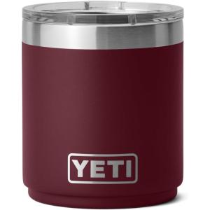 YETI Rambler 10 oz Stackable Lowball 2.0, Vacuum Insulated, Stainless Steel with MagSlider Lid, Seafoam(Wild Vine Red)