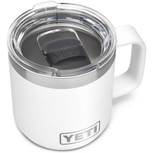 YETI Rambler 10 oz Stackable Mug, Vacuum Insulated, Stainless Steel with MagSlider Lid, White(White)
