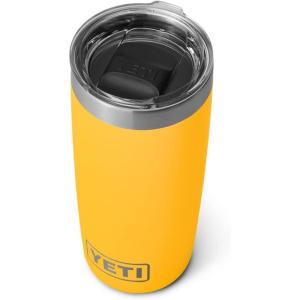 YETI Rambler 10 oz Tumbler, Stainless Steel, Vacuum Insulated with MagSlider Lid, White(Alpine Yellow)