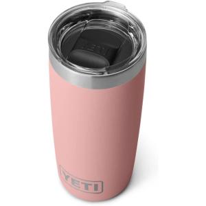 YETI Rambler 10 oz Tumbler, Stainless Steel, Vacuum Insulated with MagSlider Lid, White(Baby Pink)