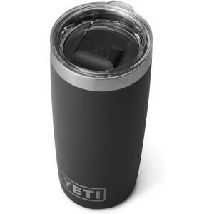 YETI Rambler 10 oz Tumbler, Stainless Steel, Vacuum Insulated with MagSlider Lid, White(Black)