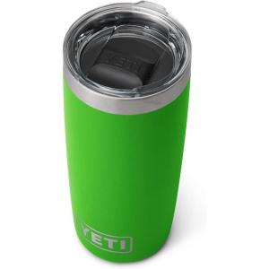 YETI Rambler 10 oz Tumbler, Stainless Steel, Vacuum Insulated with MagSlider Lid, White(Canopy Green)