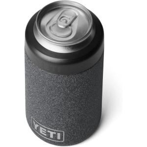 YETI Rambler 12 oz. Colster Can Insulator for Standard Size Cans, Stainless (NO CAN INSERT)(Black Stone-Textured (No Can Insert))