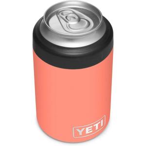 YETI Rambler 12 oz. Colster Can Insulator for Standard Size Cans, Stainless (NO CAN INSERT)(Coral)