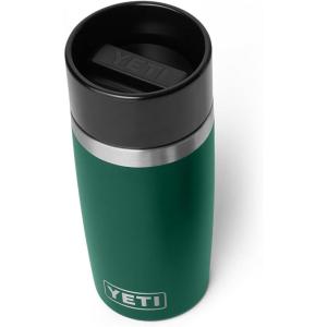 YETI Rambler 12 oz Travel Bottle, Stainless Steel, Vacuum Insulated with Leakproof Commuter Cap, Black(Black Forest Green)