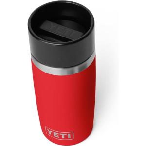 YETI Rambler 12 oz Travel Bottle, Stainless Steel, Vacuum Insulated with Leakproof Commuter Cap, Black(Rescue Red)