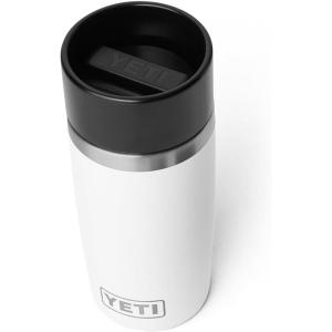 YETI Rambler 12 oz Travel Bottle, Stainless Steel, Vacuum Insulated with Leakproof Commuter Cap, Black(White)