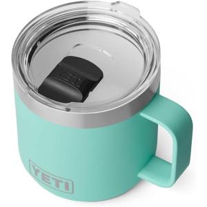 YETI Rambler 14 oz Ceramic Lined Stackable Mug, Vacuum Insulated, Stainless Steel with MagSlider Lid, Seafoam(Seafoam)