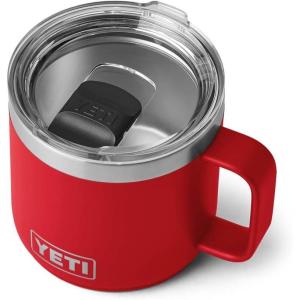 YETI Rambler 14 oz Stackable Mug, Vacuum Insulated, Stainless Steel with MagSlider Lid(Rescue Red)