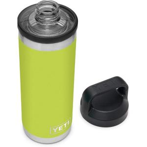YETI Rambler 18 oz Bottle, Vacuum Insulated, Stainless Steel with Chug Cap, White(Chartreuse)