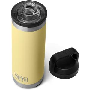 YETI Rambler 18 oz Bottle, Vacuum Insulated, Stainless Steel with Chug Cap, White(Daybreak Yellow)