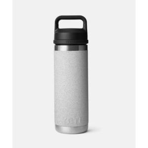 YETI Rambler 18 oz Bottle, Vacuum Insulated, Stainless Steel with Chug Cap, White(Grey Stone-Textured)