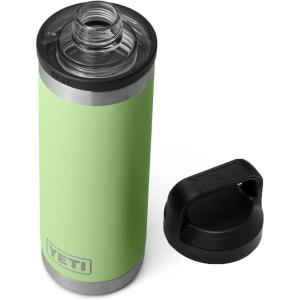 YETI Rambler 18 oz Bottle, Vacuum Insulated, Stainless Steel with Chug Cap, White(Key Lime)