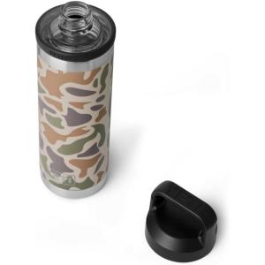 YETI Rambler 18 oz Bottle, Vacuum Insulated, Stainless Steel with Chug Cap, White(Tan Camo)