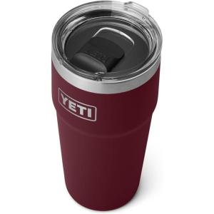 YETI Rambler 20 oz Stackable Tumbler, Stainless Steel, Vacuum Insulated with MagSlider Lid(Wild Vine Red)