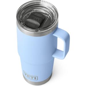 YETI Rambler 20 oz Travel Mug, Stainless Steel, Vacuum Insulated with Stronghold Lid(Big Sky Blue)