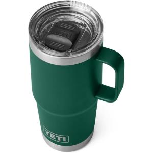 YETI Rambler 20 oz Travel Mug, Stainless Steel, Vacuum Insulated with Stronghold Lid(Black Forest Green)