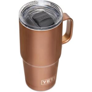 YETI Rambler 20 oz Travel Mug, Stainless Steel, Vacuum Insulated with Stronghold Lid(Copper)