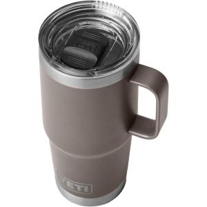 YETI Rambler 20 oz Travel Mug, Stainless Steel, Vacuum Insulated with Stronghold Lid(Sharptail Taupe)