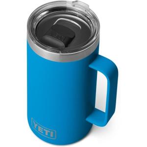 YETI Rambler 24 oz Mug, Vacuum Insulated, Stainless Steel with MagSlider Lid(Big Wave Blue)
