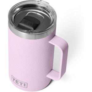 YETI Rambler 24 oz Mug, Vacuum Insulated, Stainless Steel with MagSlider Lid(Cherry Blossom – Textured)