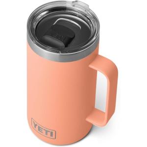 YETI Rambler 24 oz Mug, Vacuum Insulated, Stainless Steel with MagSlider Lid(Lowcountry Peach)