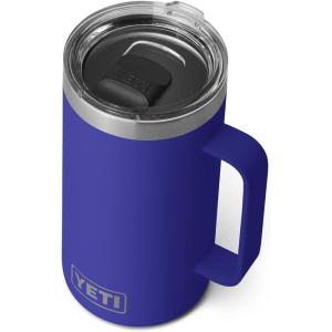 YETI Rambler 24 oz Mug, Vacuum Insulated, Stainless Steel with MagSlider Lid(Offshore Blue)