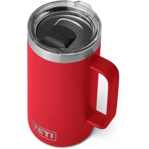 YETI Rambler 24 oz Mug, Vacuum Insulated, Stainless Steel with MagSlider Lid(Rescue Red)