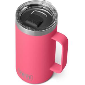 YETI Rambler 24 oz Mug, Vacuum Insulated, Stainless Steel with MagSlider Lid(Tropical Pink)