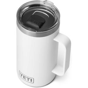 YETI Rambler 24 oz Mug, Vacuum Insulated, Stainless Steel with MagSlider Lid(White)