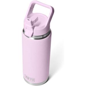 YETI Rambler 26 oz Bottle, Vacuum Insulated, Stainless Steel with Color Matching Straw Cap(Cherry Blossom – Textured)