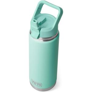 YETI Rambler 26 oz Bottle, Vacuum Insulated, Stainless Steel with Color Matching Straw Cap(Seafoam)