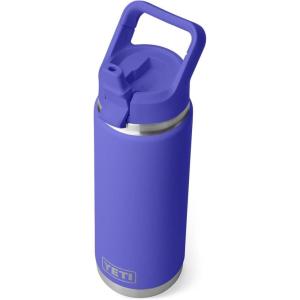 YETI Rambler 26 oz Bottle, Vacuum Insulated, Stainless Steel with Color Matching Straw Cap(Ultramarine Violet)