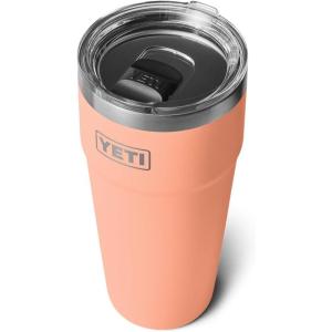 YETI Rambler 30 oz Stackable Tumbler, Stainless Steel, Vacuum Insulated with MagSlider Lid(Lowcountry Peach)
