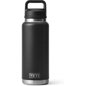 YETI Rambler 36 oz Bottle, Vacuum Insulated, Leakproof, Stainless Steel with Chug Cap(Black)