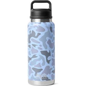 YETI Rambler 36 oz Bottle, Vacuum Insulated, Leakproof, Stainless Steel with Chug Cap(Blue Camo)