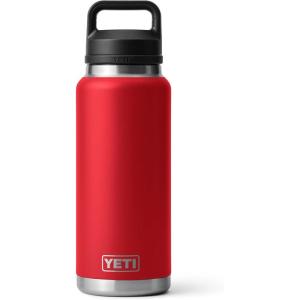 YETI Rambler 36 oz Bottle, Vacuum Insulated, Leakproof, Stainless Steel with Chug Cap(Rescue Red)