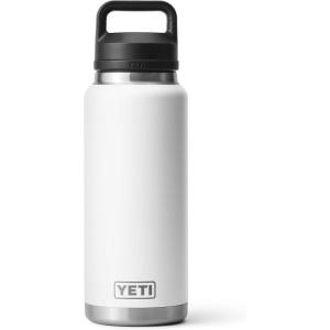 YETI Rambler 36 oz Bottle, Vacuum Insulated, Leakproof, Stainless Steel with Chug Cap(White)