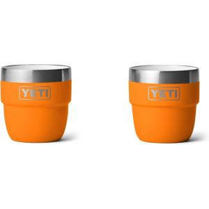 YETI Rambler 4 oz Stackable Cup, Stainless Steel, Vacuum Insulated Espresso/Coffee Cup, 2 Pack(King Crab)