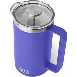 YETI Rambler 64 oz. French Press Coffee Maker, White(Ultramarine Violet)