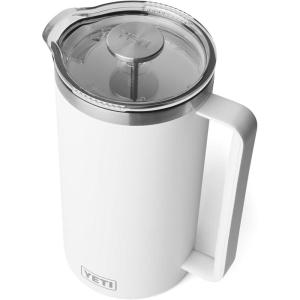 YETI Rambler 64 oz. French Press Coffee Maker, White(White)